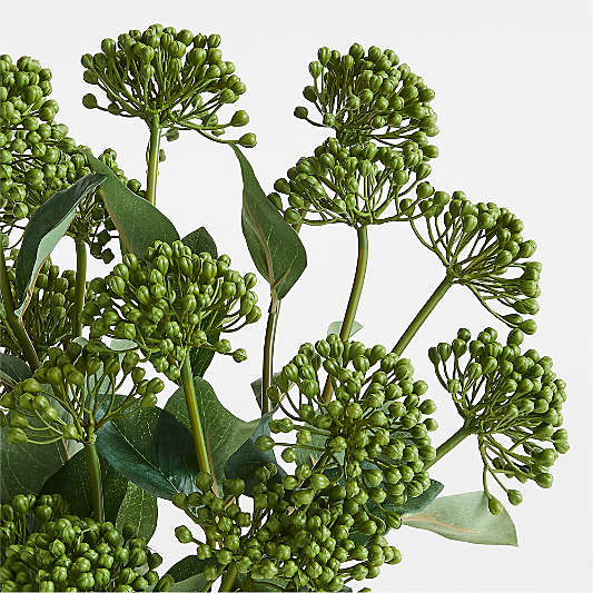 Faux Green Viburnum Flower Stem 24" by Abigail Ahern
