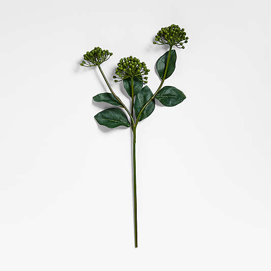 Faux Green Viburnum Flower Stem 24" by Abigail Ahern