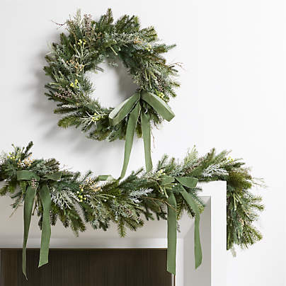 Faux Kew Garden Wreath & Garland Set by Abigail Ahern