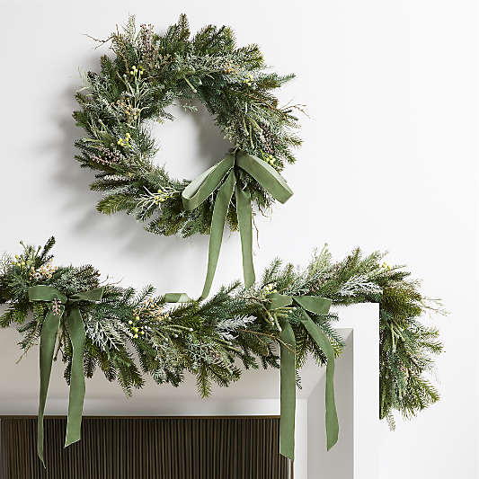 Faux Kew Garden Wreath & Garland Set by Abigail Ahern