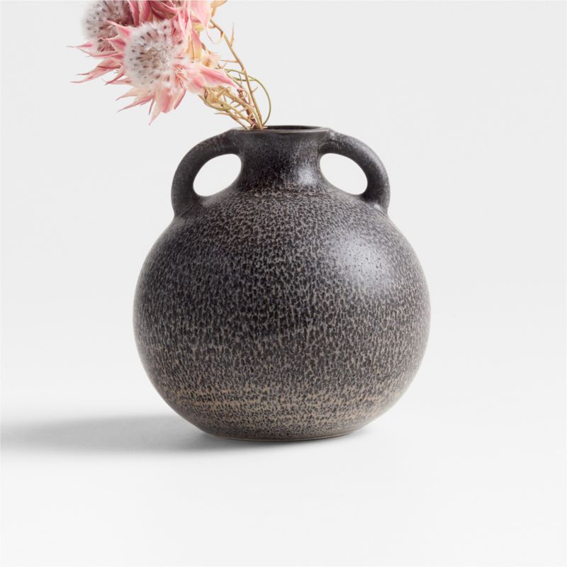 Arrondir Dark Brown Ceramic Vase 5" by Athena Calderone - image 0 of 6