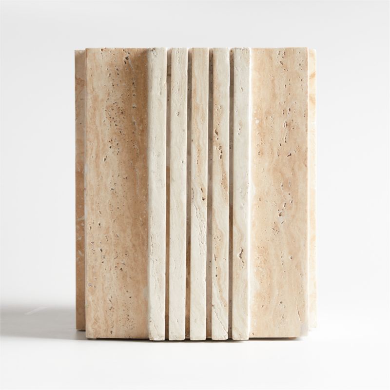 Canali Large Travertine Square Planter by Athena Calderone - image 2 of 9