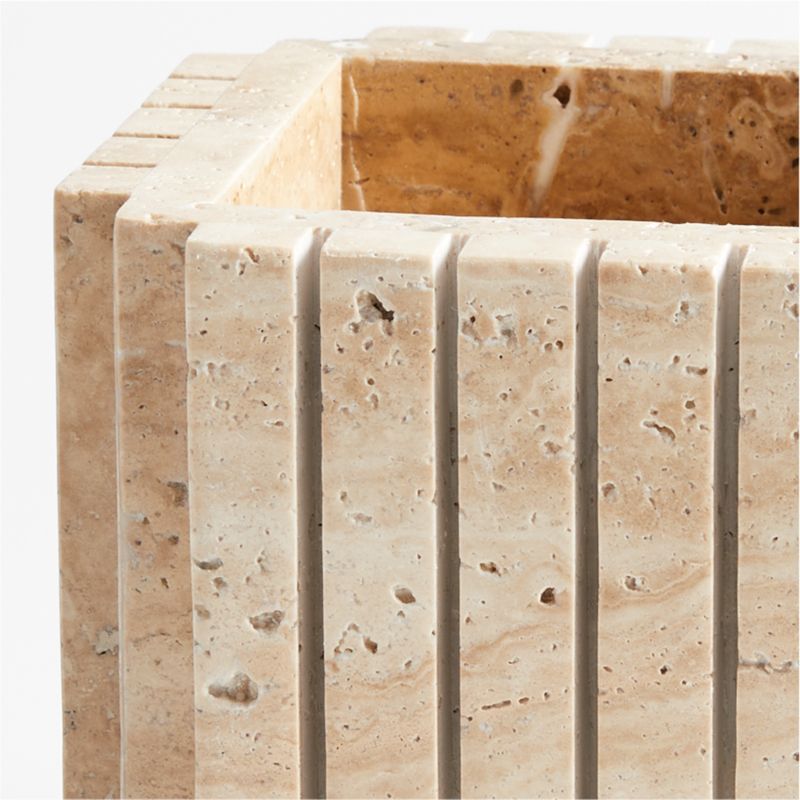 Canali Small Travertine Square Planter by Athena Calderone - image 3 of 8