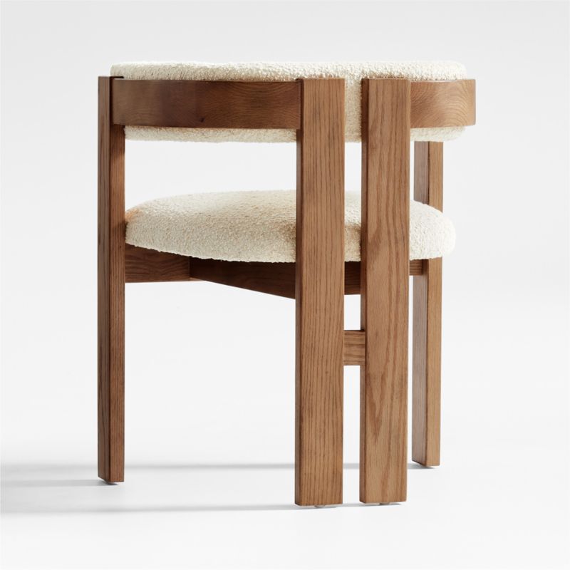 Ceremonie Natural Boucle Dining Arm Chair by Athena Calderone - image 5 of 7