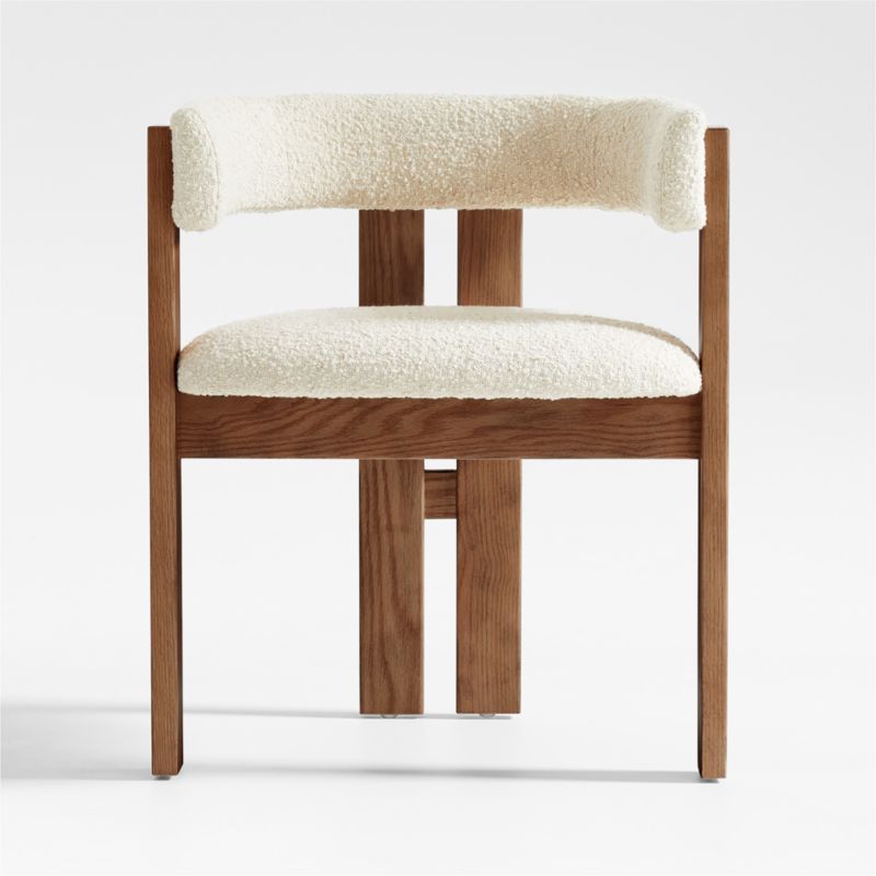 Ceremonie Natural Boucle Dining Arm Chair by Athena Calderone - image 0 of 7