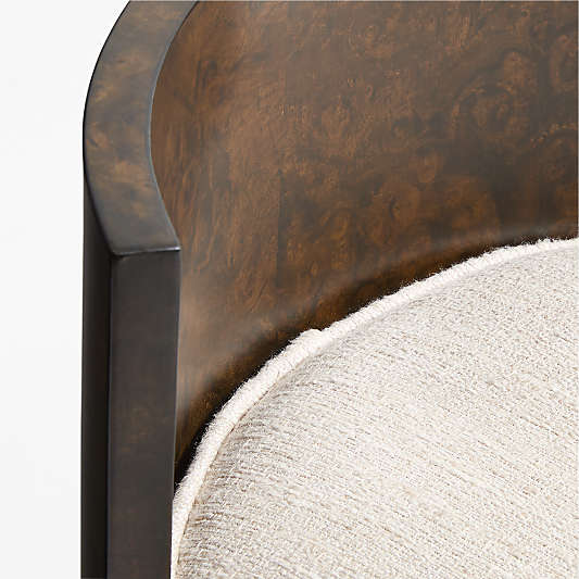 Coquette Burl Wood Accent Chair by Athena Calderone