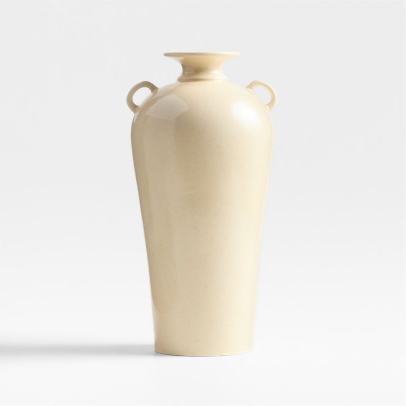 Ephemere Light Beige Ceramic Vase 14" by Athena Calderone - image 5 of 7