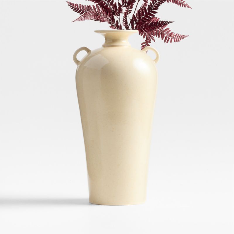 Ephemere Light Beige Ceramic Vase 14" by Athena Calderone - image 0 of 7