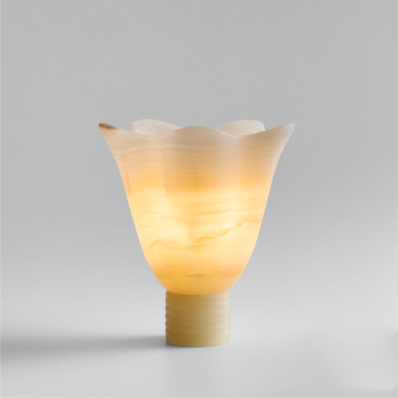 Fleurissant Warm White Onyx Table Lamp by Athena Calderone 9.9" - image 0 of 9