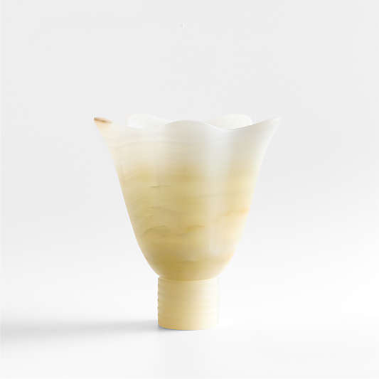 Fleurissant Warm White Onyx Table Lamp by Athena Calderone 9.9"