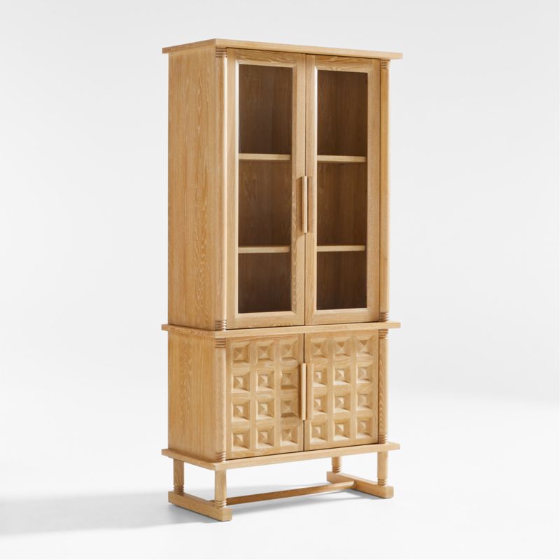 Honore Natural Oak Wood Tall Storage Cabinet by Athena Calderone - image 6 of 11