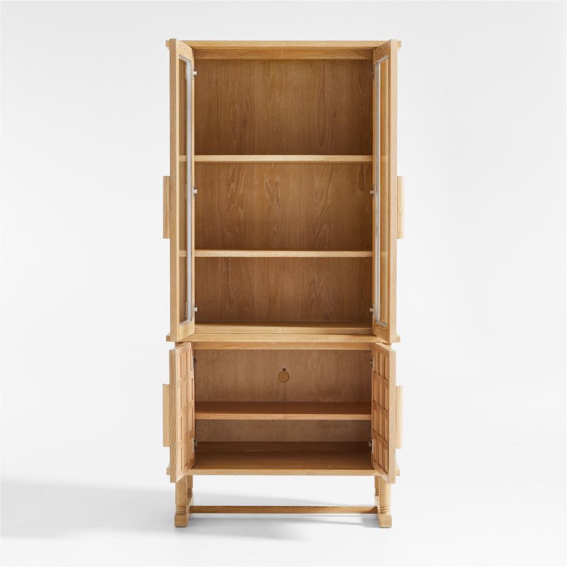 Honore Natural Oak Wood Tall Storage Cabinet by Athena Calderone - image 5 of 11