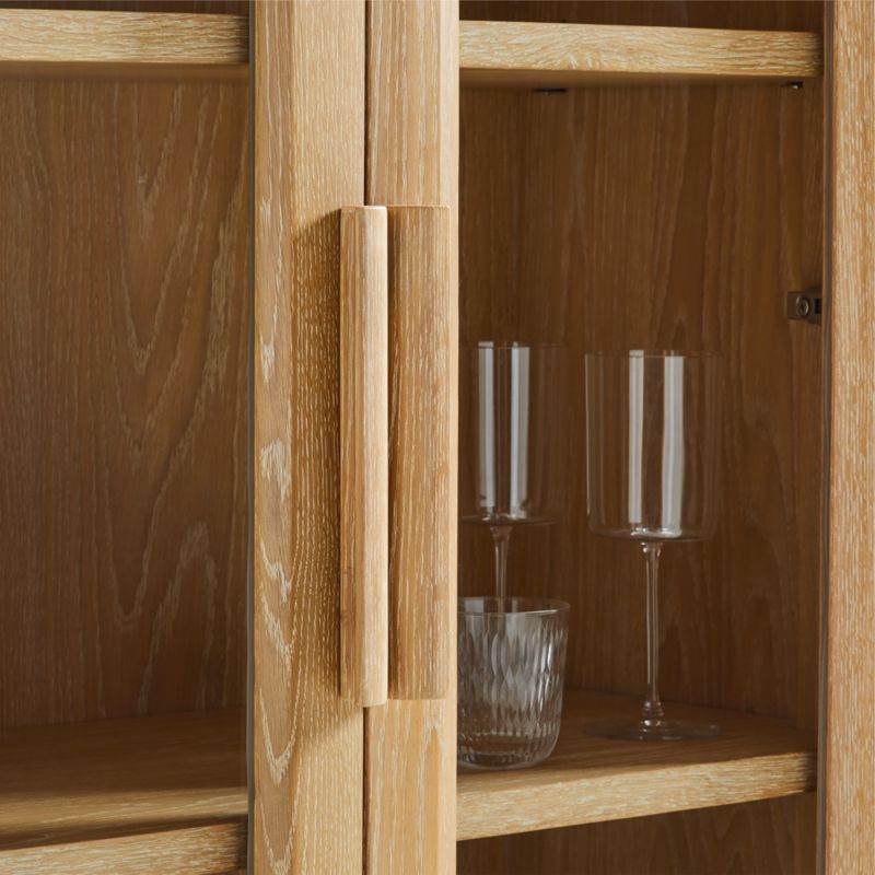 Honore Natural Oak Wood Tall Storage Cabinet by Athena Calderone - image 8 of 11