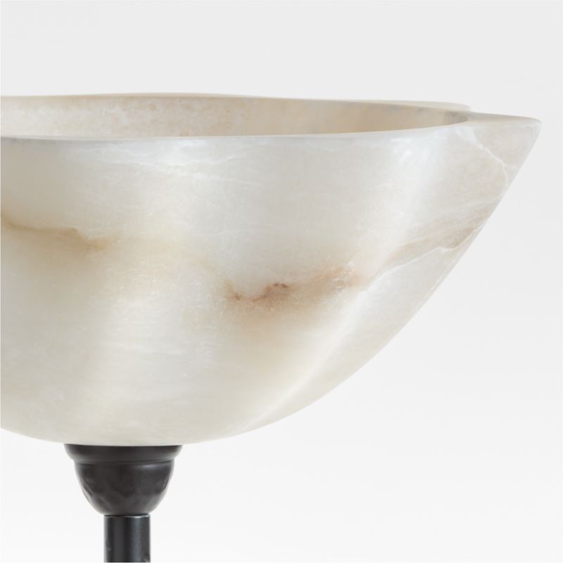 Le Cime Metal Torchiere Floor Lamp with Alabaster Shade by Athena Calderone - image 8 of 10