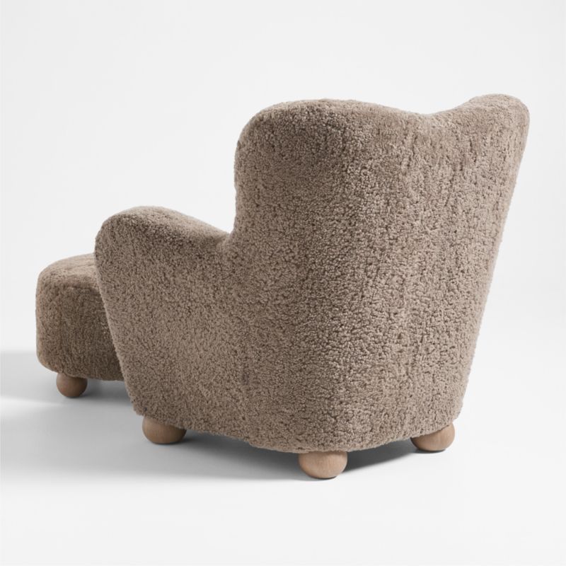 Le Tuco Grande Shearling Accent Chair and Ottoman Set by Athena Calderone - image 4 of 7