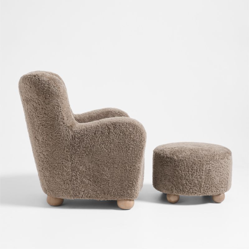 Le Tuco Grande Shearling Accent Chair and Ottoman Set by Athena Calderone - image 3 of 7