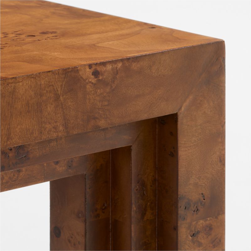 L'étape Burl Wood Square Side Table by Athena Calderone - image 9 of 10