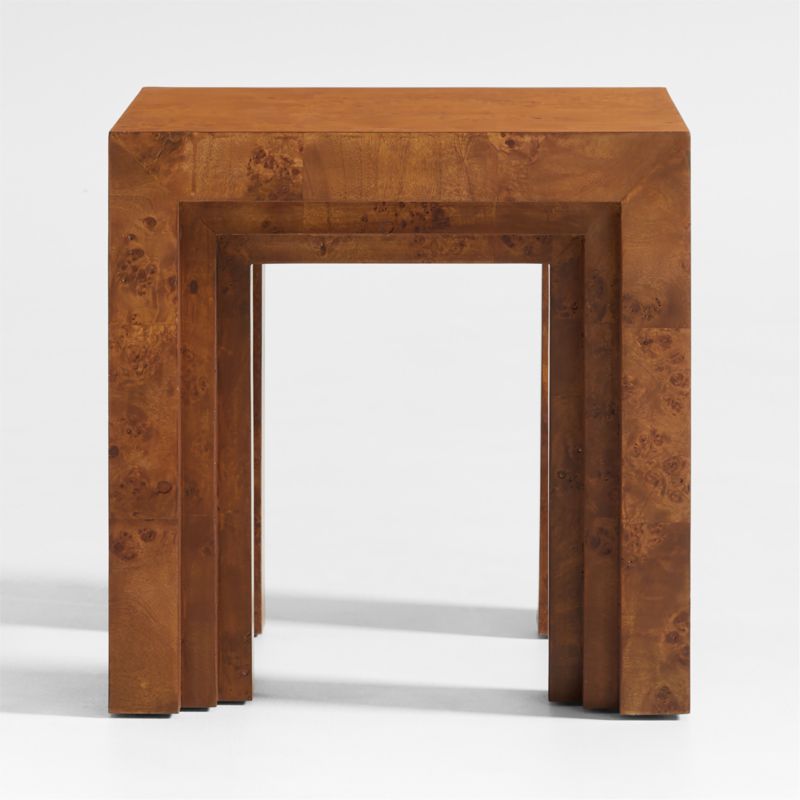 L'étape Burl Wood Square Side Table by Athena Calderone - image 0 of 10