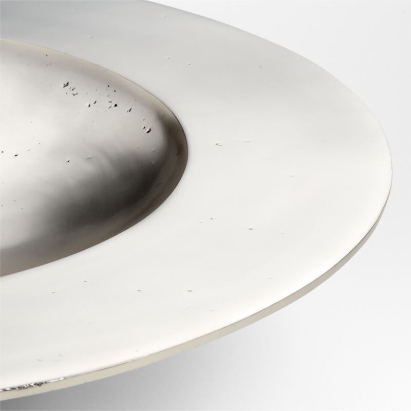 Lustre Large Silver Metal Centerpiece Bowl by Athena Calderone - image 10 of 11