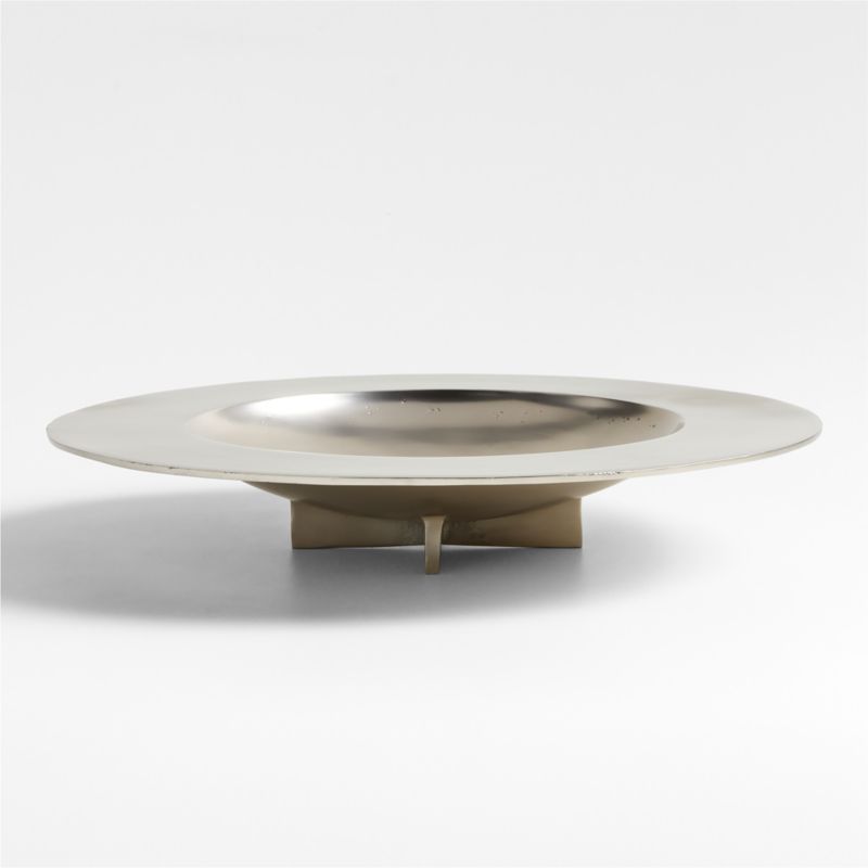 Lustre Large Silver Metal Centerpiece Bowl by Athena Calderone - image 9 of 11