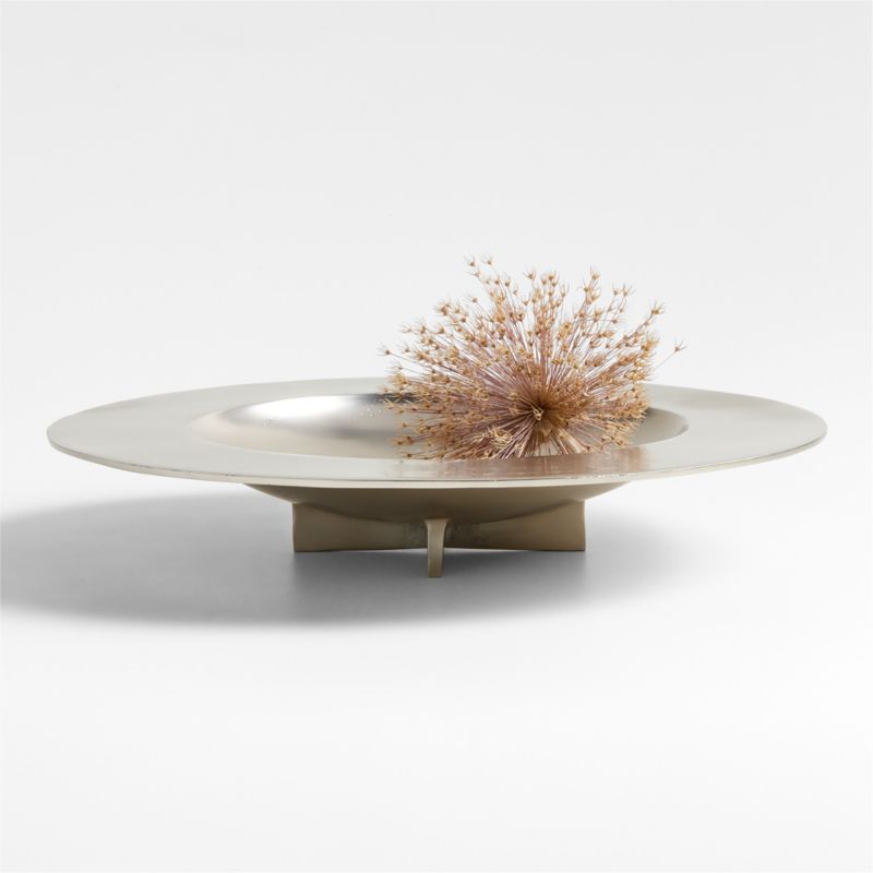 Lustre Large Silver Metal Centerpiece Bowl by Athena Calderone - image 0 of 11