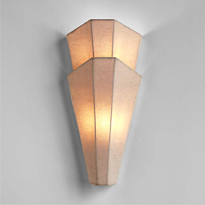 Memoria Linen Fabric Wall Sconce Light by Athena Calderone