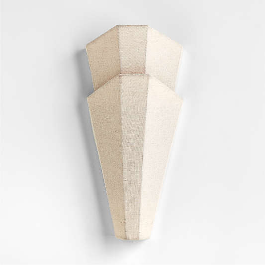 Memoria Linen Fabric Wall Sconce Light by Athena Calderone