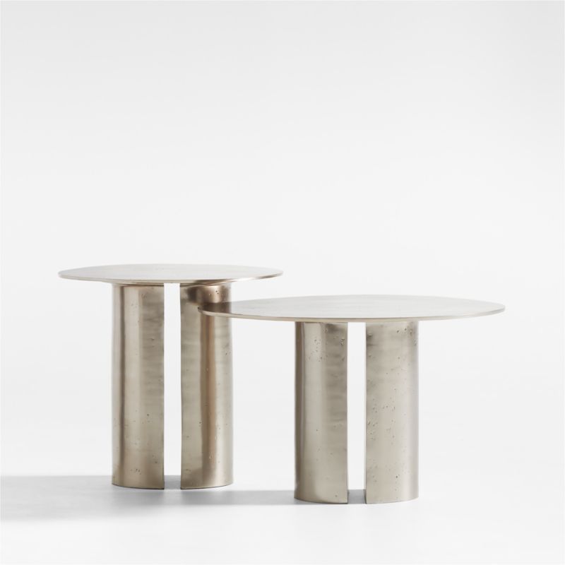 Argent Metal Round Nesting Accent Tables, Set of 2 by Athena Calderone - image 0 of 7