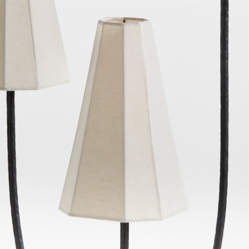 Nouveauté 3-Light Metal Floor Lamp with Linen Shades by Athena Calderone - image 6 of 8