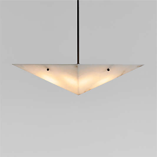 Onirique White Alabaster Pendant Light by Athena Calderone