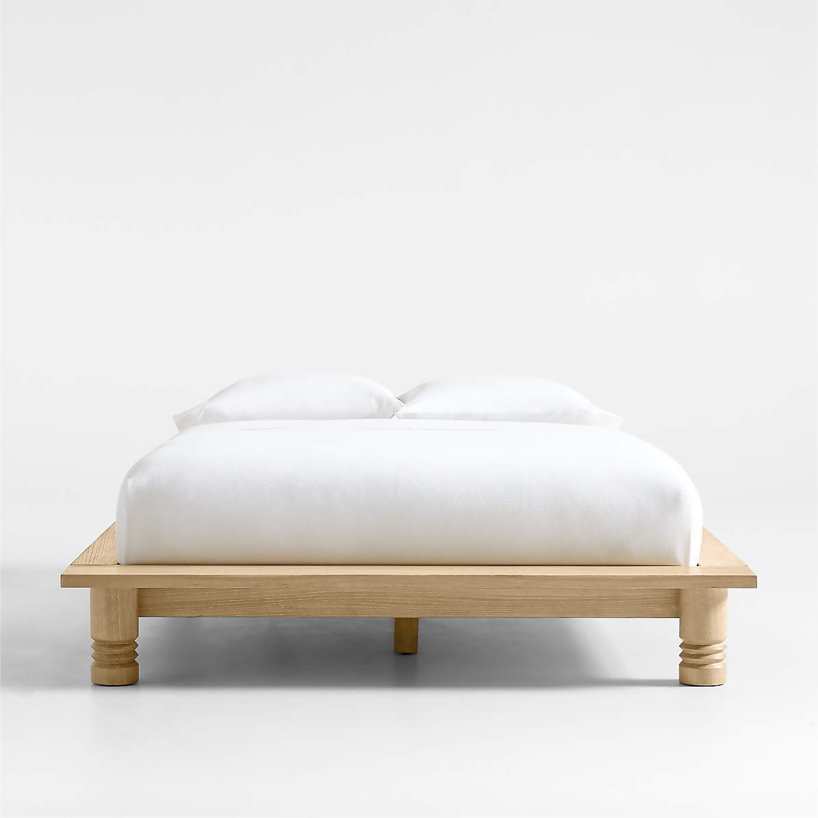 Oak platform store bed frame