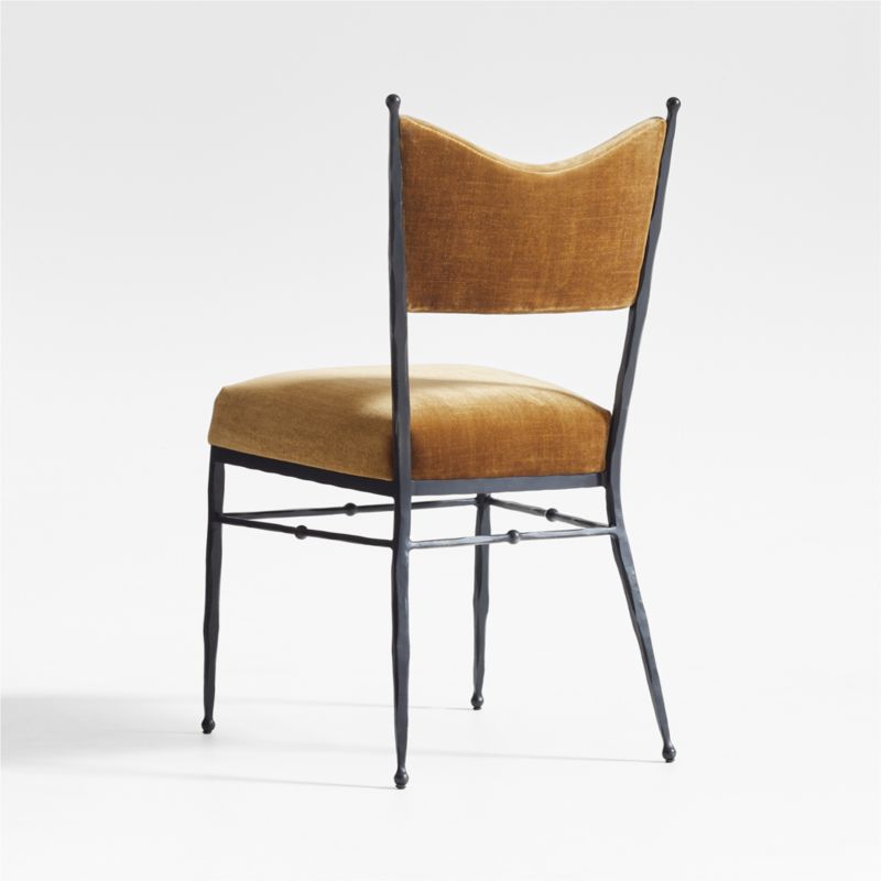 Rodin Ochre Velvet Dining Side Chair by Athena Calderone - image 11 of 13