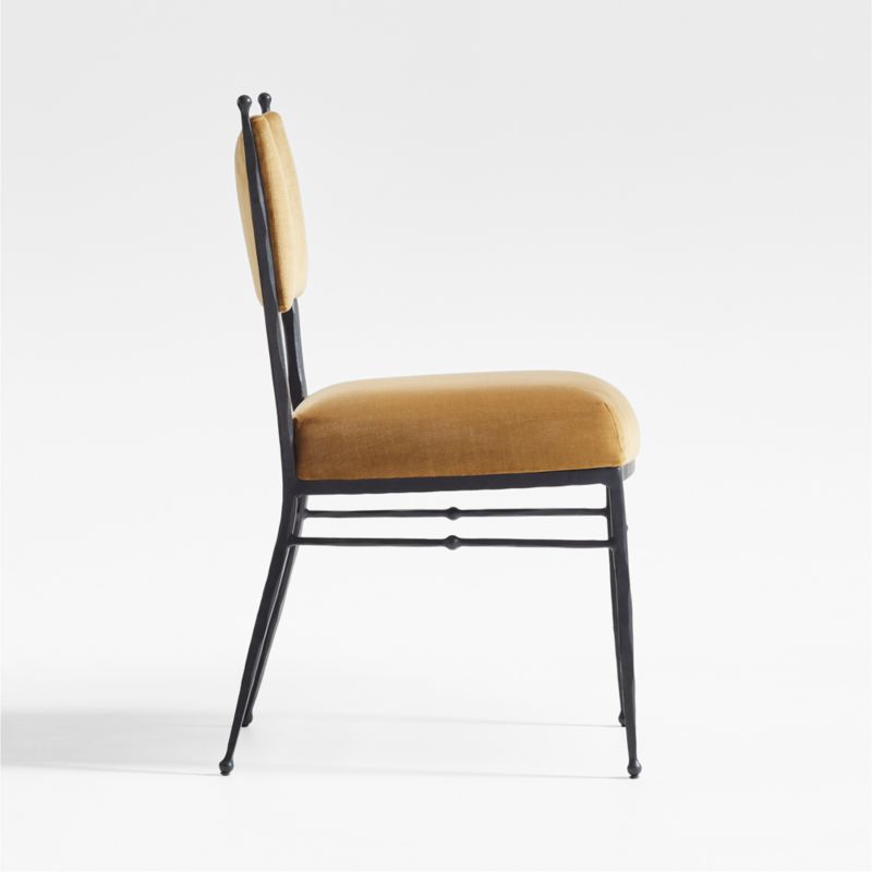 Rodin Ochre Velvet Dining Side Chair by Athena Calderone - image 10 of 13