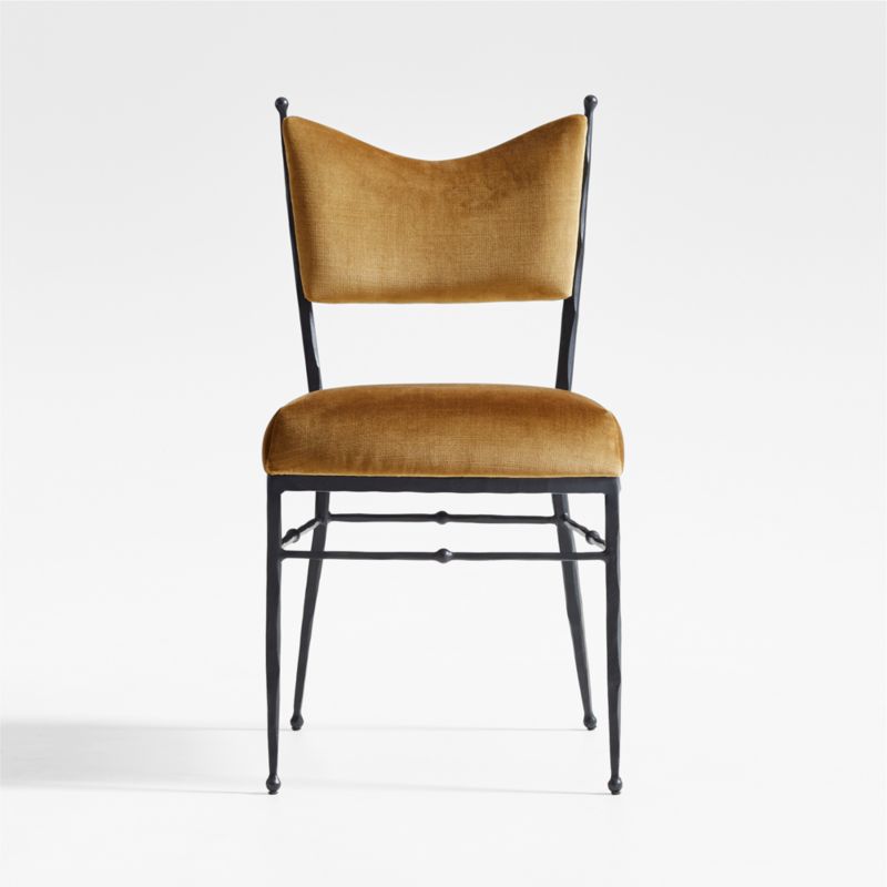 Rodin Ochre Velvet Dining Side Chair by Athena Calderone - image 0 of 13