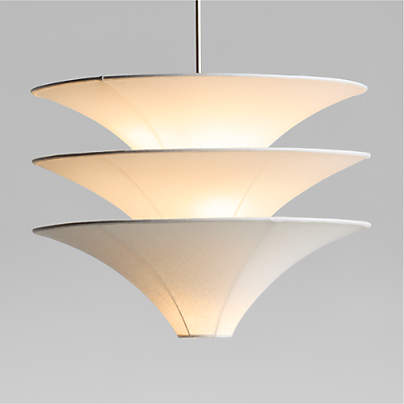 Trésor Three Tiered Fabric Pendant Light by Athena Calderone