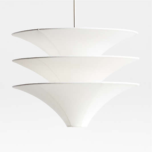 Trésor Three Tiered Fabric Pendant Light by Athena Calderone 29"