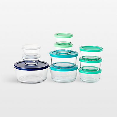 View Anchor Hocking 20-Piece Glass Food Storage Set with Snugfit Lids details