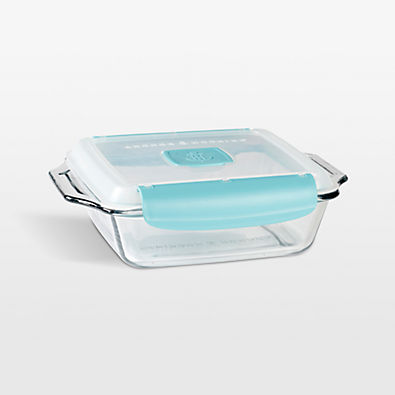 View Anchor Hocking 8" Glass Cake Dish with TrueLock Lid details