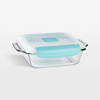 Anchor Hocking 8" Glass Cake Dish with TrueLock Lid