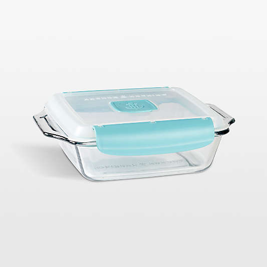 Anchor Hocking 8" Glass Cake Dish with TrueLock Lid