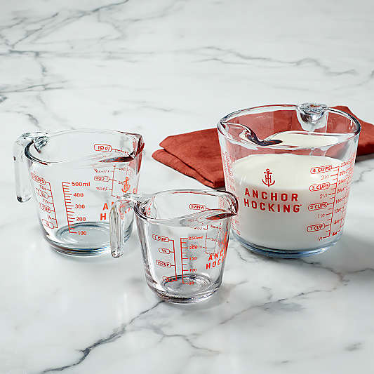 Anchor Hocking Glass Measuring Cups, Set of 3