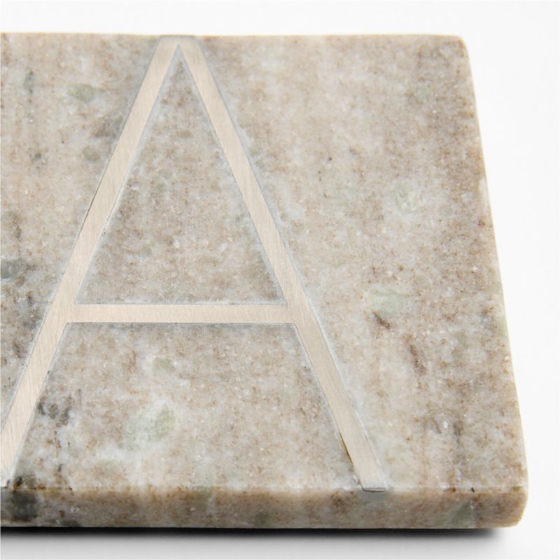 Tuscan Kitchen Marble "A" Monogram Coasters, Set of 4 - image 1 of 3