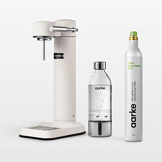 Aarke Carbonator III Matte White Sparkling Water Maker with CO2 Canister