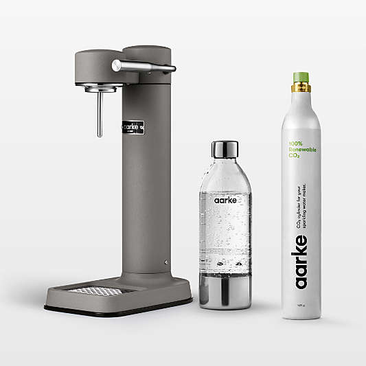 Aarke Carbonator III Matte Grey Sparkling Water Maker with CO2 Canister