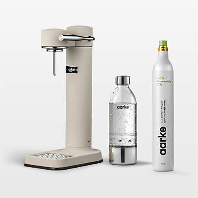 Aarke Carbonator III Matte Sand Sparkling Water Maker with CO2 Canister