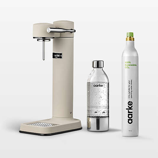 Aarke Carbonator III Matte Sand Sparkling Water Maker with CO2 Canister