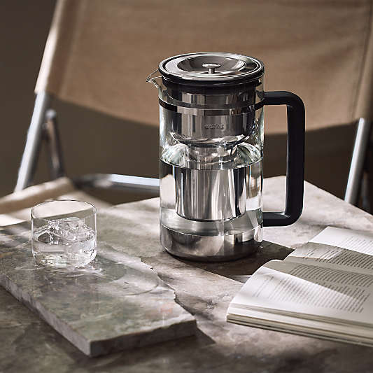 Aarke Purifier Large Glass Purifying Water Pitcher with Stainless Steel Filter