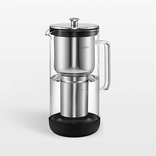 Aarke Purifier Large Glass Purifying Water Pitcher with Stainless Steel Filter