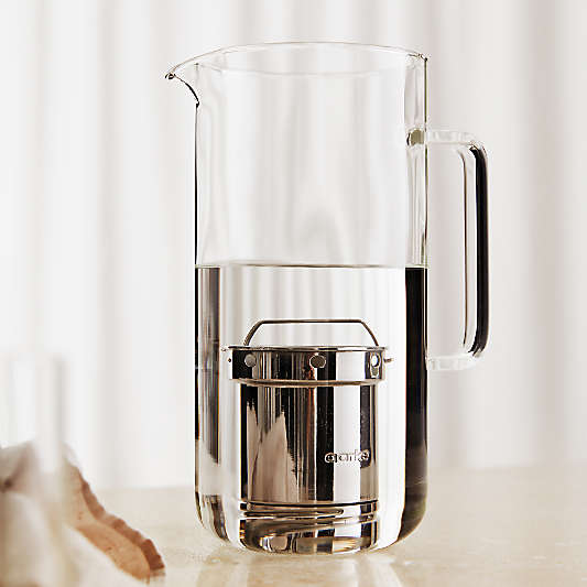 Aarke Purifier Glass Purifying Water Pitcher with Stainless Steel Filter