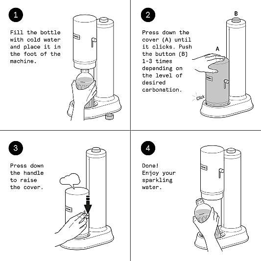 Aarke Carbonator Pro Stainless Steel Sparkling Water Maker with CO2 Canister